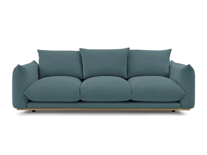 3er Sofa BOBOCHIC ERNEST Stoff dunkelblau