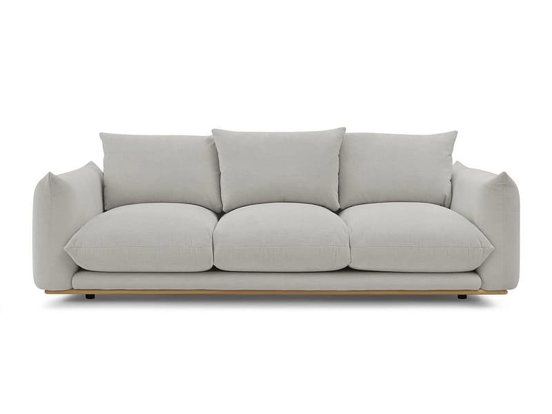 3er Sofa BOBOCHIC ERNEST Stoff hellgrau