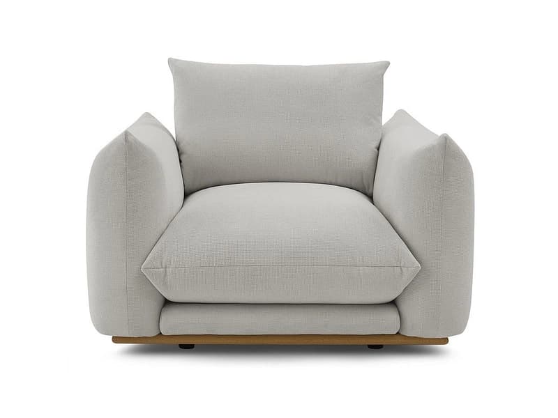 Sessel BOBOCHIC ERNEST Stoff hellgrau