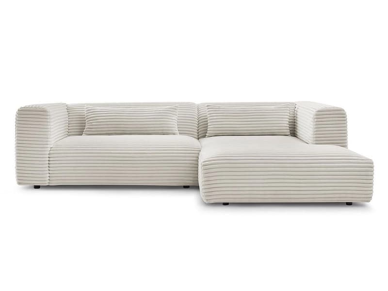 Ecksofa BOBOCHIC HARRY Cord-Stoff beige