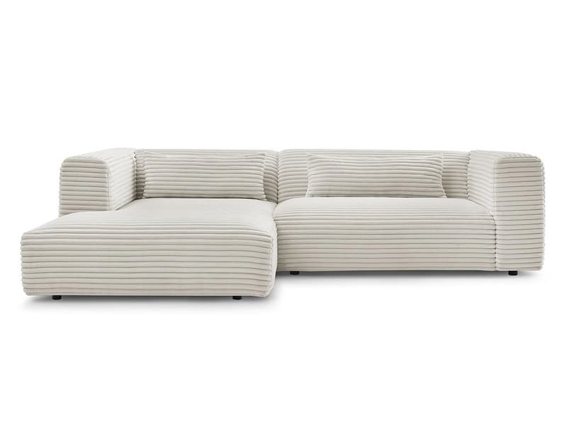 Ecksofa BOBOCHIC HARRY Cord-Stoff beige
