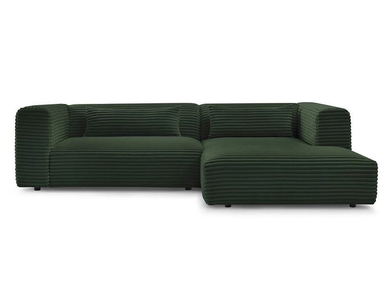 Ecksofa BOBOCHIC HARRY Cord-Stoff grün