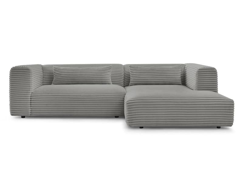 Ecksofa BOBOCHIC HARRY Cord-Stoff dunkelgrau