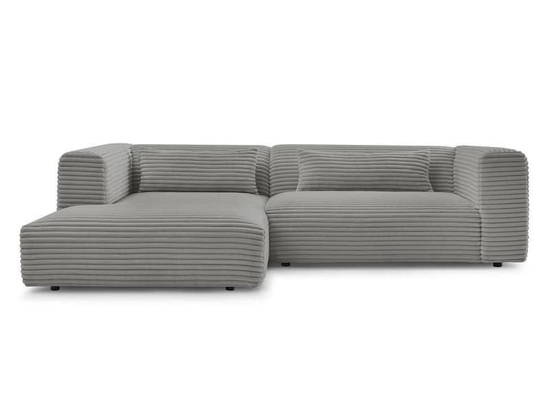Ecksofa BOBOCHIC HARRY Cord-Stoff dunkelgrau