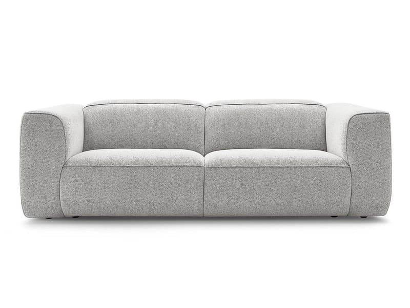 3er Sofa BOBOCHIC WILLIAM Stoff chiniert weiss
