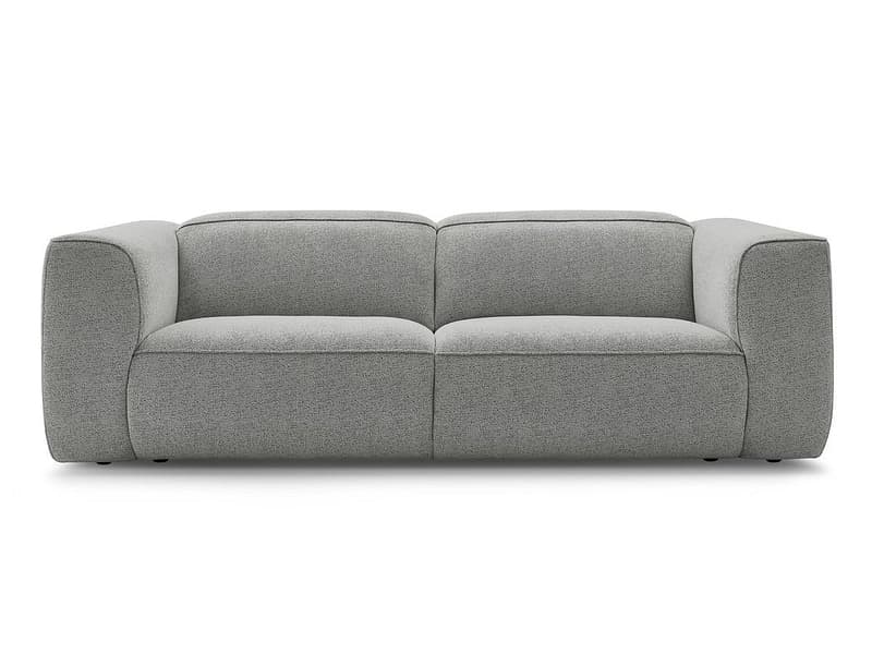 3er Sofa BOBOCHIC WILLIAM Stoff chiniert hellgrau
