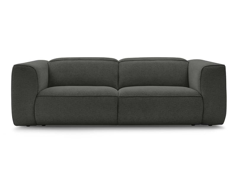 3er Sofa BOBOCHIC WILLIAM Stoff chiniert dunkelgrau