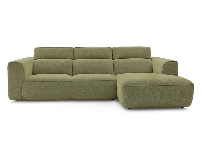 Ecksofa BOBOCHIC WILLIAM Stoff chiniert grün