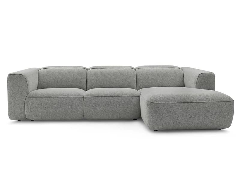 Ecksofa BOBOCHIC WILLIAM Stoff chiniert hellgrau
