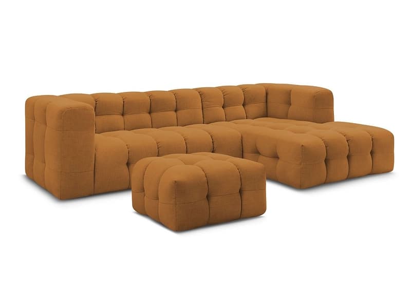 Ecksofa mit Hocker BOBOCHIC CLOUD Stoff gelb