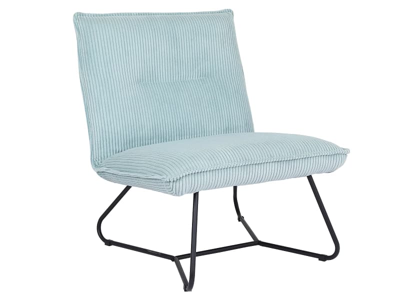 Sessel MILA Cord-Stoff blau