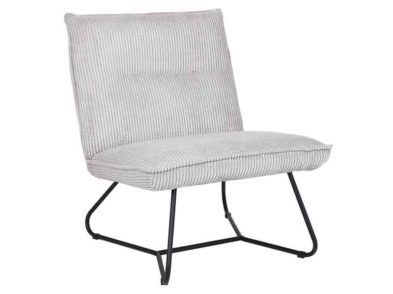 Sessel MILA Cord-Stoff grau