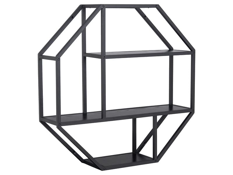 Wandregal SEAFORD 77x20x77cm schwarz