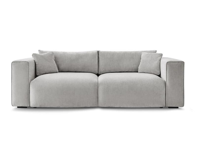 3er Sofa BOBOCHIC EZECHIEL Stoff hellgrau