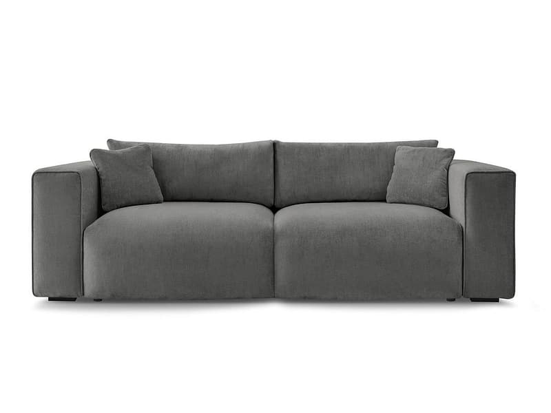3er Sofa BOBOCHIC EZECHIEL Stoff dunkelgrau