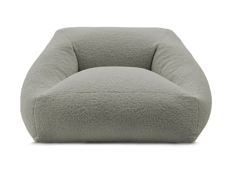 Hocker BOBOCHIC LILIBET 125x125x77cm boucle-stoff hellgrau