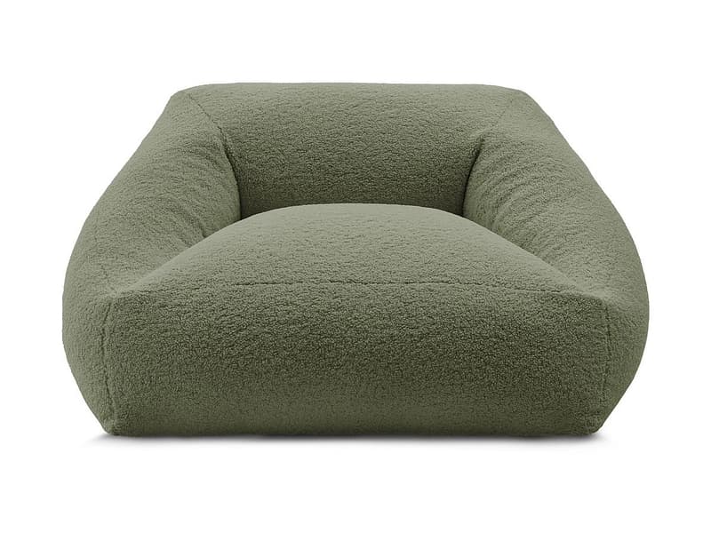 Hocker BOBOCHIC LILIBET 125x125x77cm boucle-stoff grün