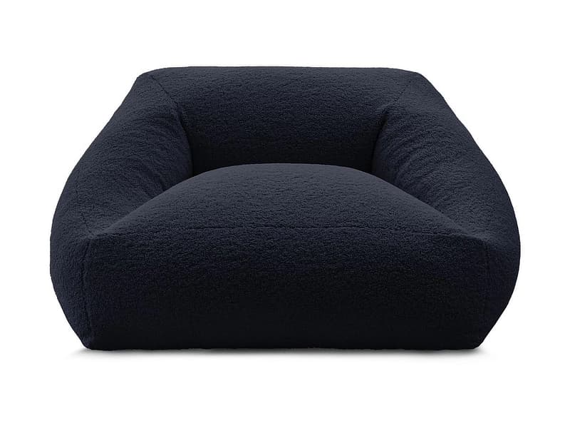 Hocker BOBOCHIC LILIBET 125x125x77cm boucle-stoff dunkelblau