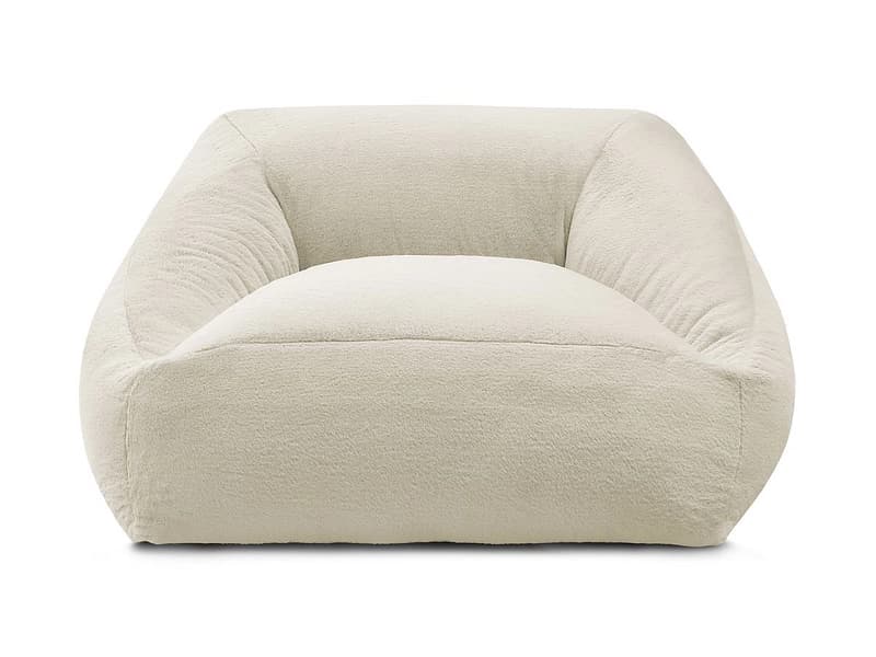 Hocker BOBOCHIC LILIBET 125x125x77cm stoff weiss