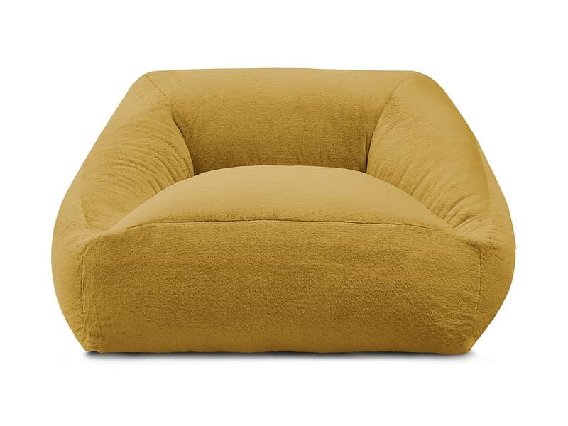 Hocker BOBOCHIC LILIBET 125x125x77cm stoff gelb
