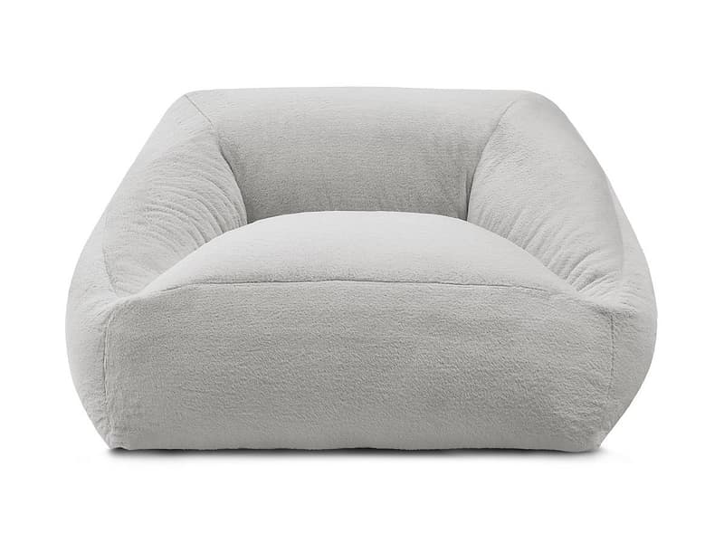 Hocker BOBOCHIC LILIBET 125x125x77cm stoff hellgrau