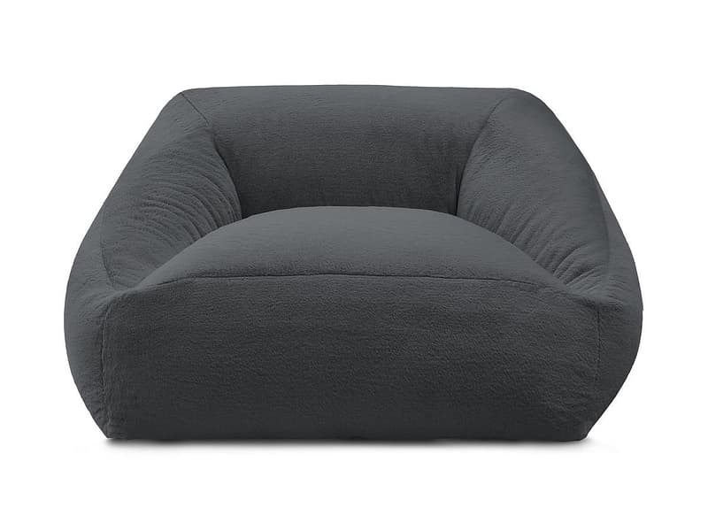Hocker BOBOCHIC LILIBET 125x125x77cm stoff dunkelgrau