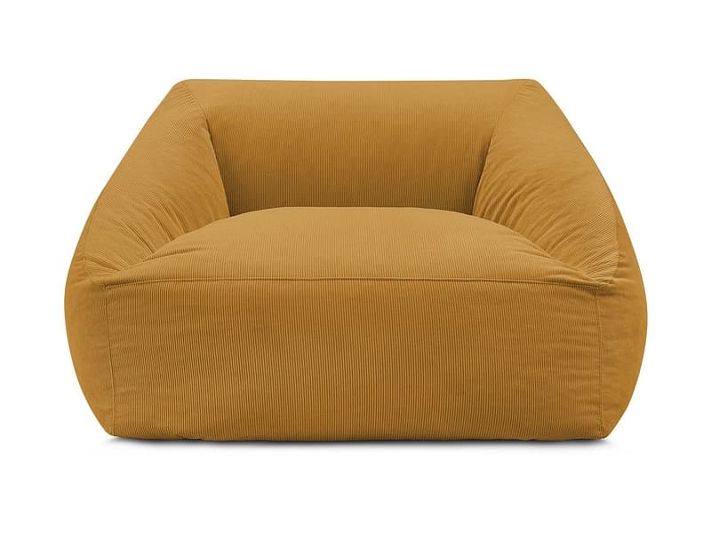 Hocker BOBOCHIC LILIBET 125x125x77cm cord-stoff gelb