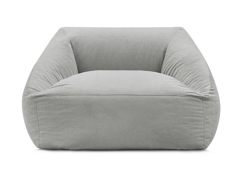 Hocker BOBOCHIC LILIBET 125x125x77cm cord-stoff hellgrau