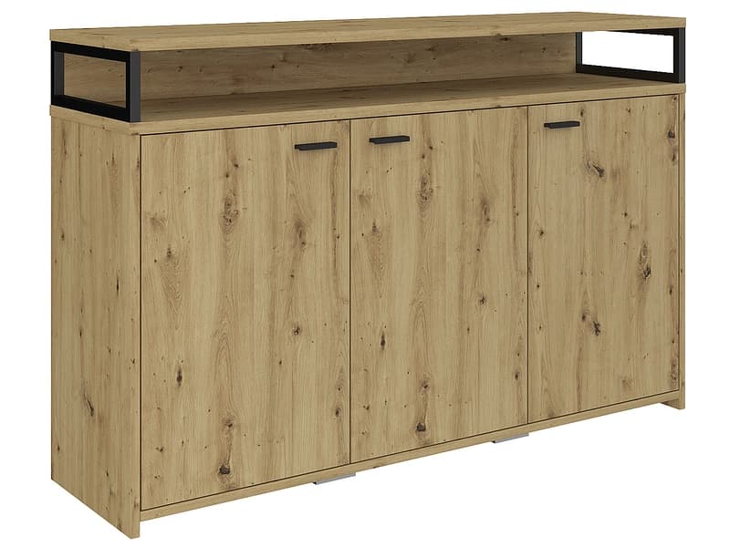 Sideboard LIFE 3 Türen 38x134x87.8cm artisan eiche melamin