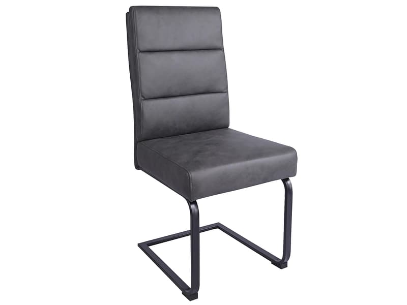 Stuhl CRUSH Synthetisches Leder grau