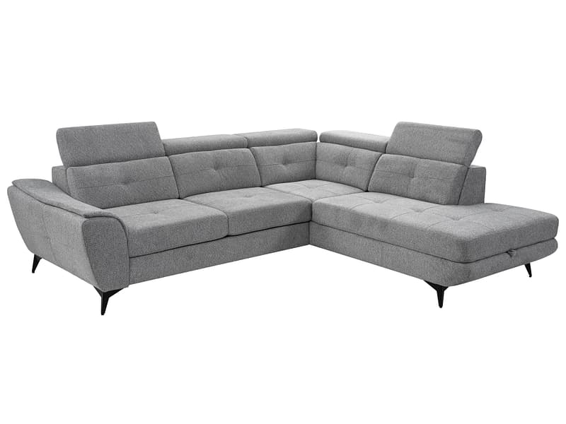 Ecksofa SKAGAF Polyester grau