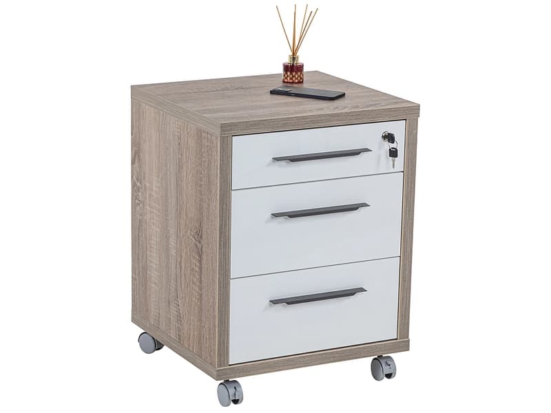 Schubladenelement RIVA 3 Schubladen eiche trüffel