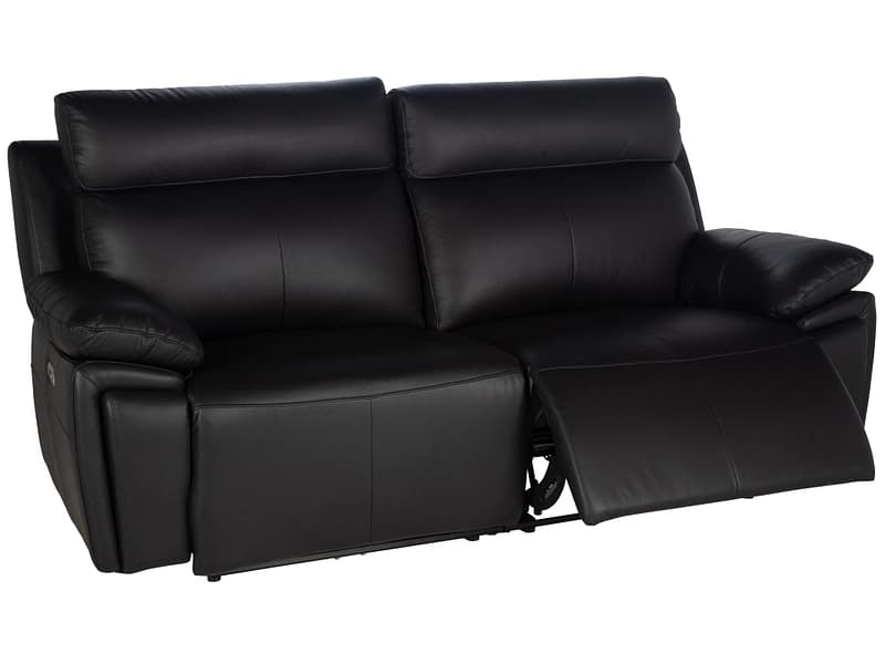 3er Sofa EDER Echtleder schwarz