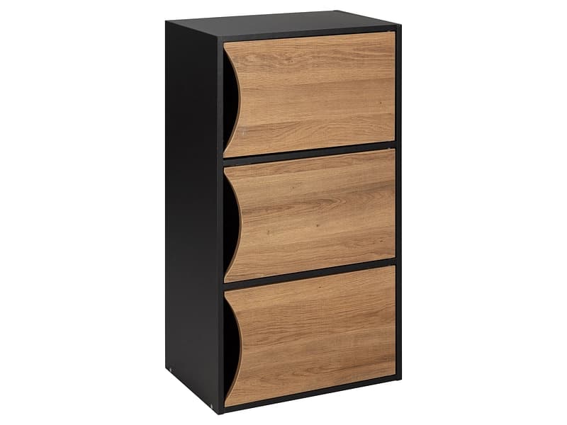 Bibliothek KIKI 29x42x80cm 3 Fächer 3 Tablare nussbaum
