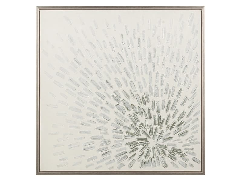 Bedruckte und handbemalte Leinwand TAISHA mehrfarbig 70x70x3.8cm