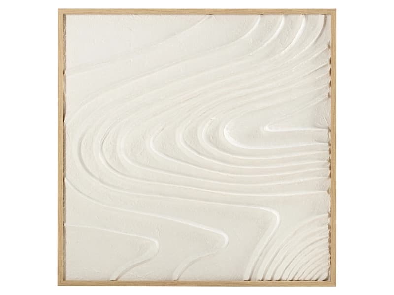 Strukturierte Leinwand NAOMI weiss 80x80x4cm