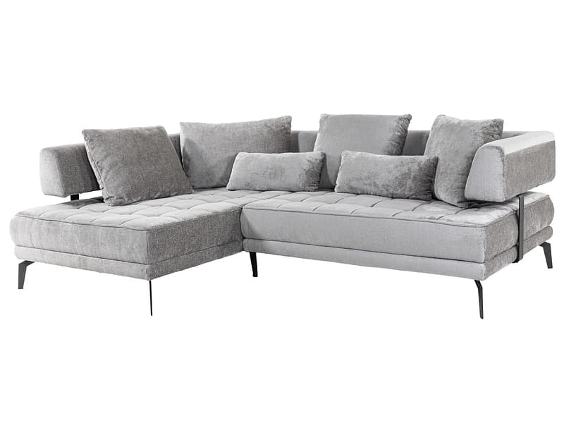 Ecksofa GIOTTO Stoff grau