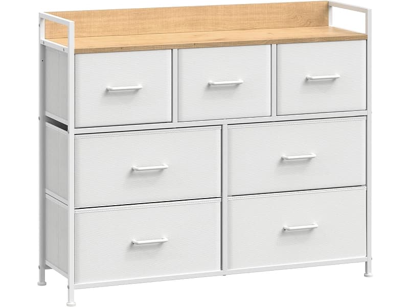 Kommode SONGMICS SADY 7 Schubladen 28.5x98x85cm weiss