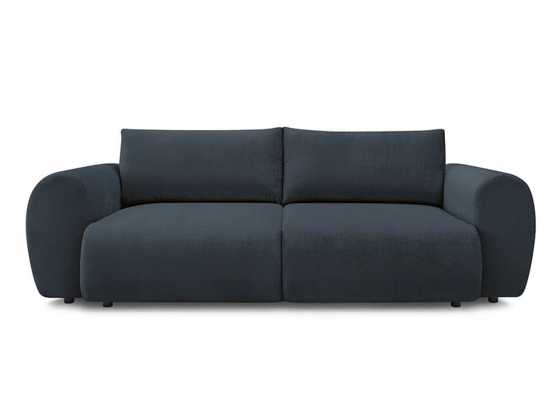 3er Sofa BOBOCHIC LUCIEN Stoff dunkelblau