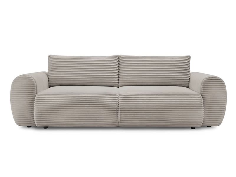 3er Sofa BOBOCHIC LUCIEN Cord-Stoff taupe