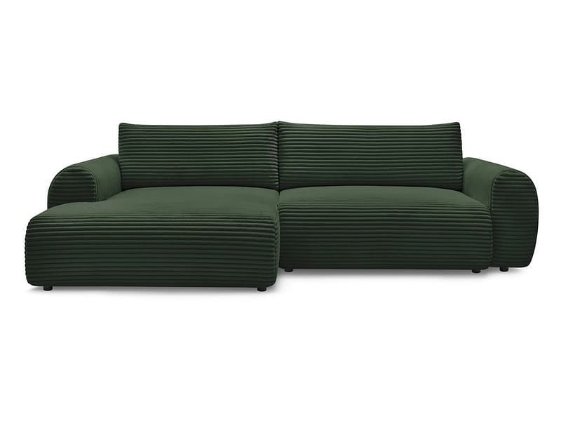 Ecksofa BOBOCHIC LUCIEN Cord-Stoff grün