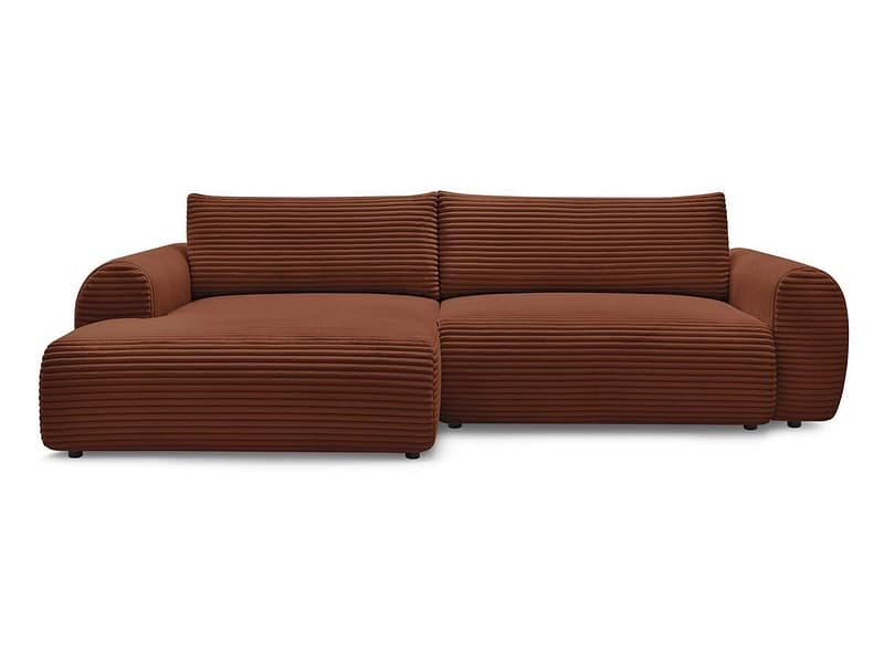 Ecksofa BOBOCHIC LUCIEN Cord-Stoff orange