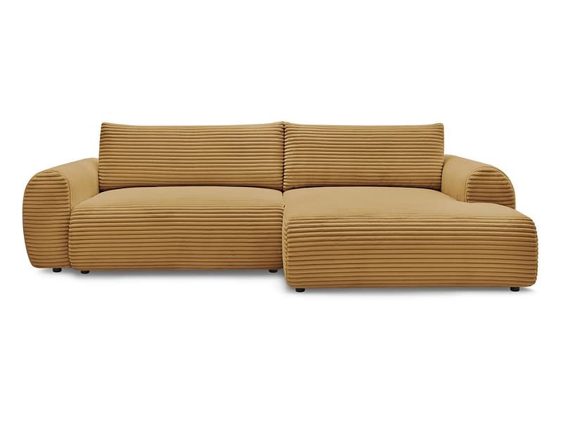 Ecksofa BOBOCHIC LUCIEN Cord-Stoff gelb