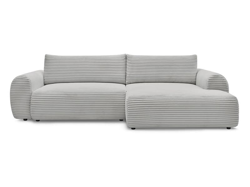 Ecksofa BOBOCHIC LUCIEN Cord-Stoff hellgrau