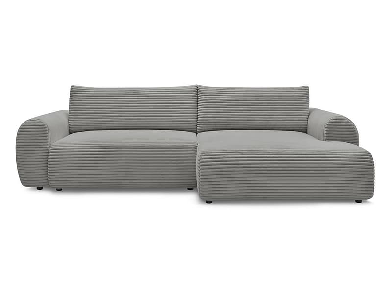 Ecksofa BOBOCHIC LUCIEN Cord-Stoff dunkelgrau