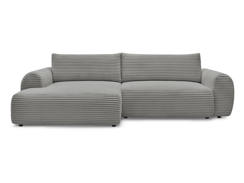 Ecksofa BOBOCHIC LUCIEN Cord-Stoff dunkelgrau