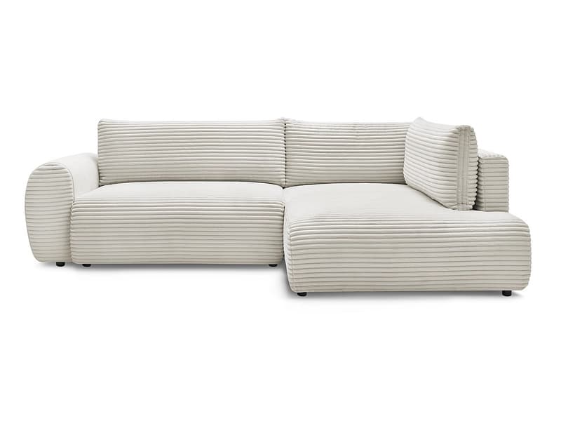 Ecksofa BOBOCHIC LUCIEN Cord-Stoff beige
