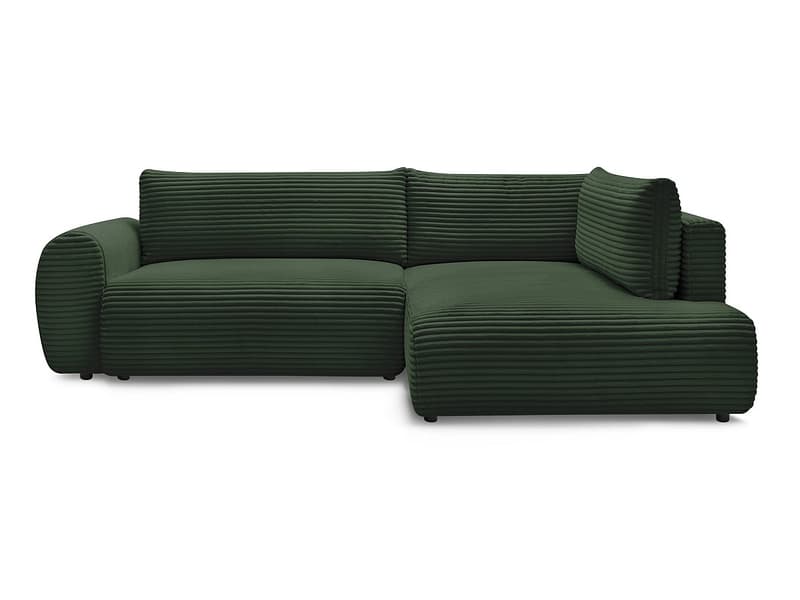 Ecksofa BOBOCHIC LUCIEN Cord-Stoff grün
