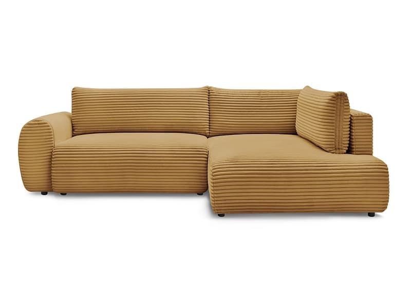 Ecksofa BOBOCHIC LUCIEN Cord-Stoff gelb