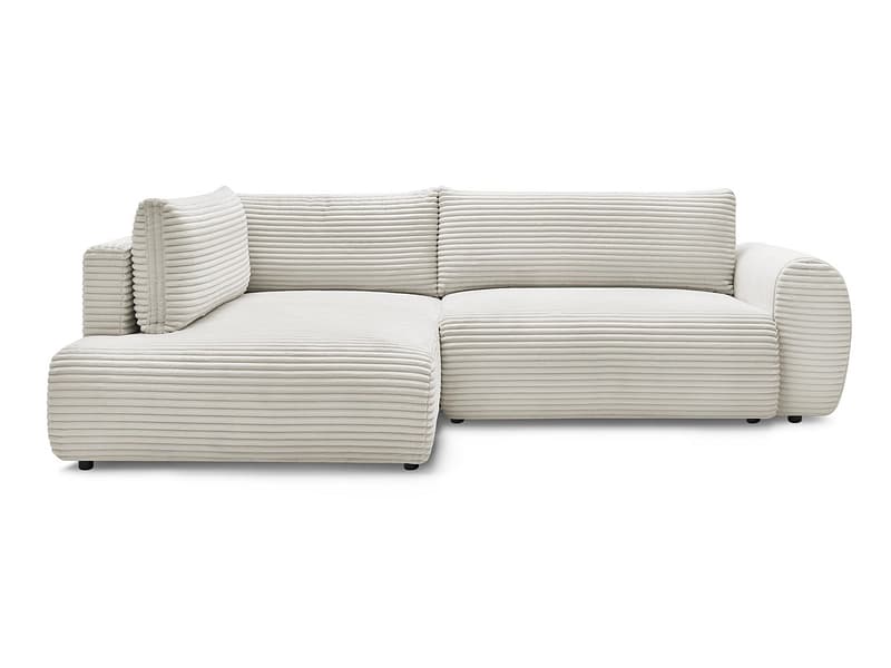Ecksofa BOBOCHIC LUCIEN Cord-Stoff beige
